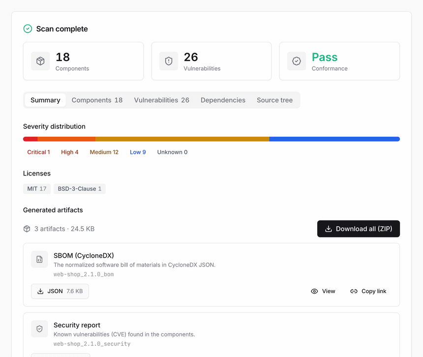 BomLens web UI